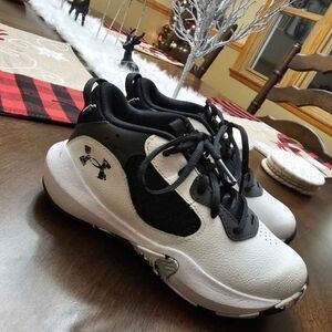 Under Armour Kids' White and Black Sneakers